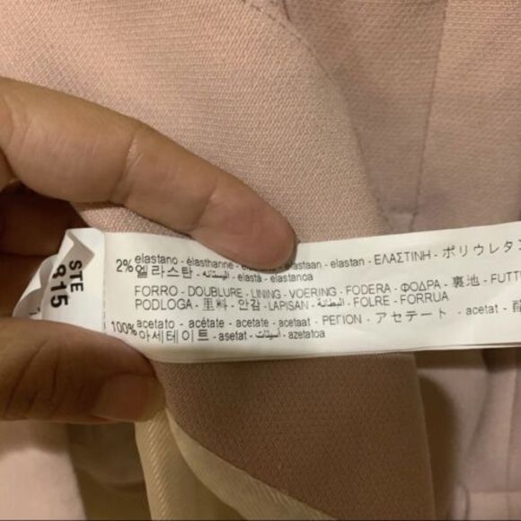 Zara Blazer 2-Button Bell Sleeve Coat Nude Pink Women’s Small Overcoat Button Up - Picture 14 of 14